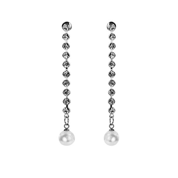Pearl & Crystal Earrings - Picture 1 of 4